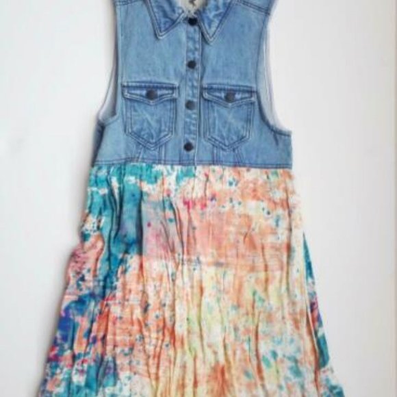 One Teaspoon Women's Denim Speckle  Dress Blue - Picture 2 of 2